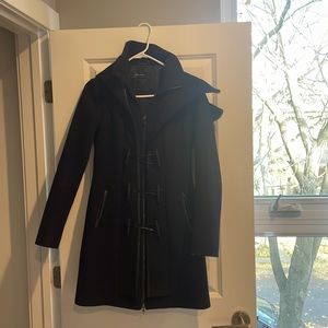 Mackage Trench Coat, Navy and Black, XS